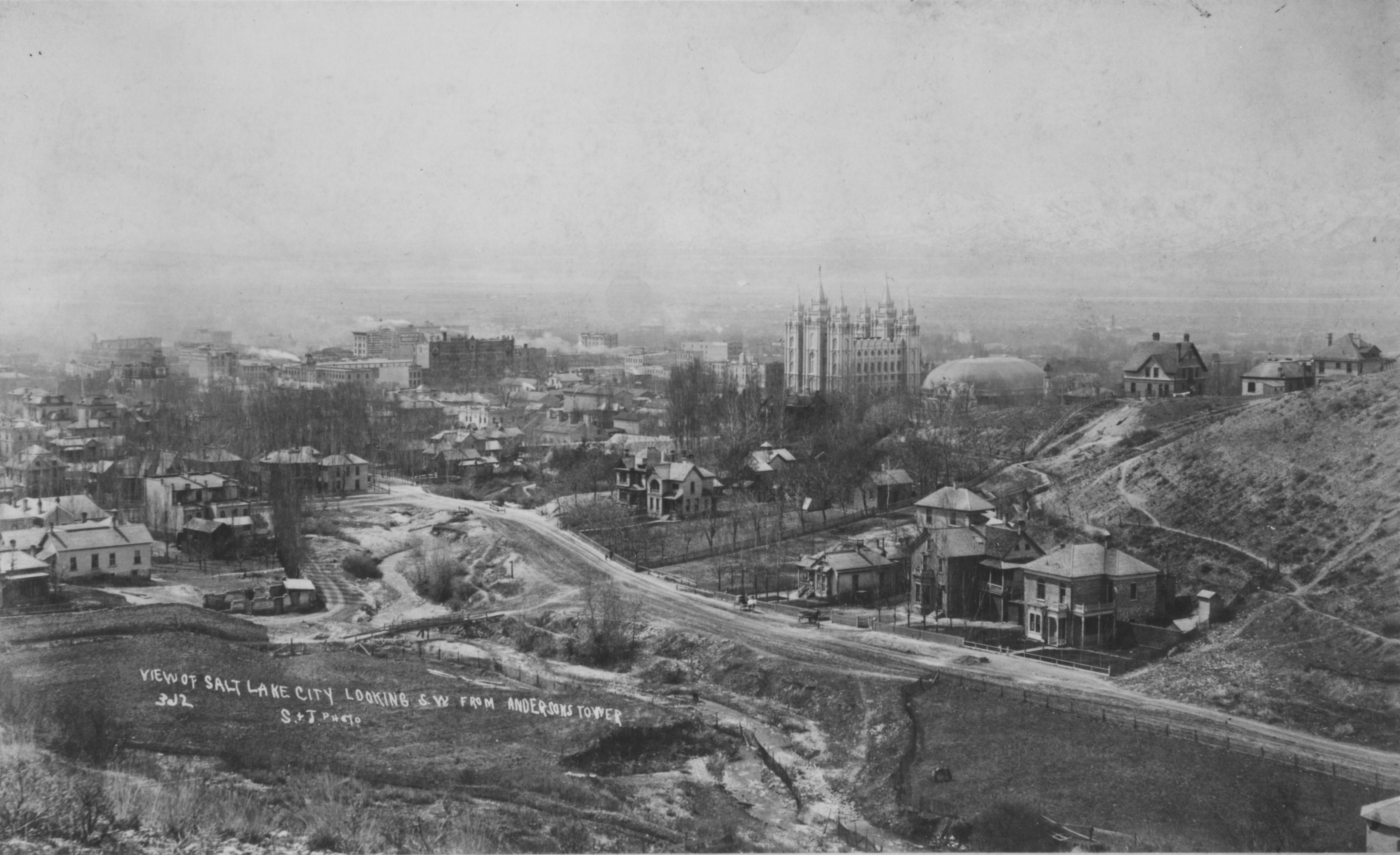 1890s c. Salt Lake City Panoramic View From Prospect Hill P 6