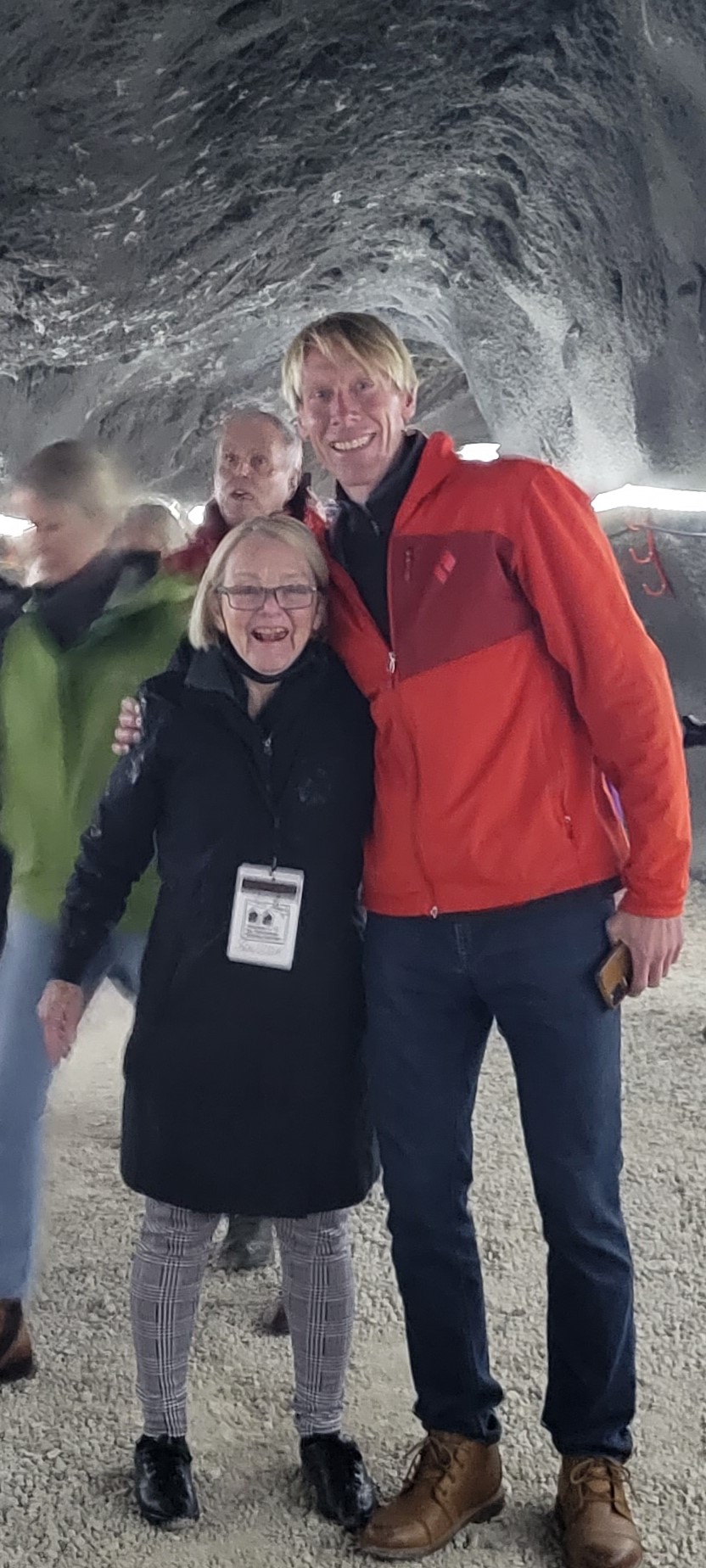 Sally and former Park City Mayor Andy Beerman in the Spiro Tunnel after its renovation and interpretation a couple of years ago